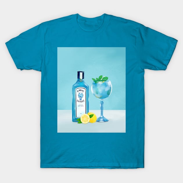 Gin tonic Cocktail T-Shirt by Petras